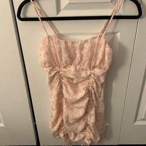 Princess polly pink floral dress size 0